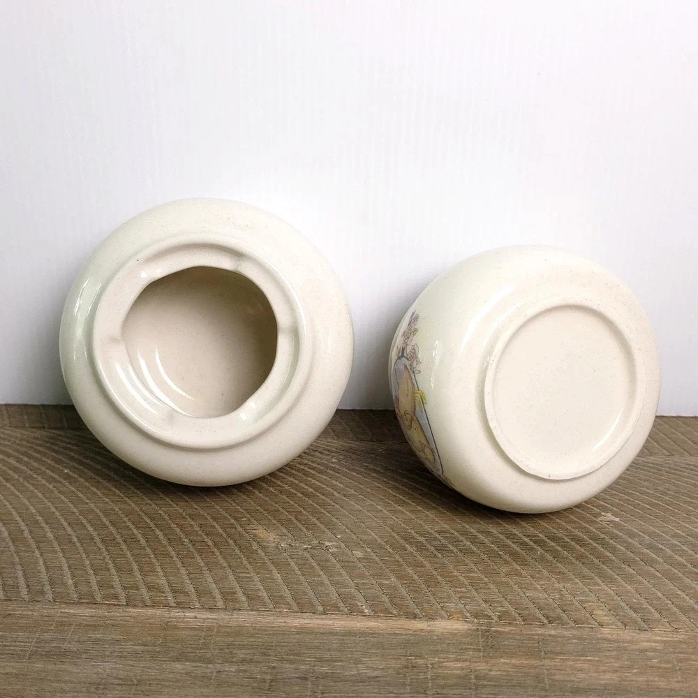 Vintage Floral Goose Ceramic Potpourri Warmer Candle Base Taiwan